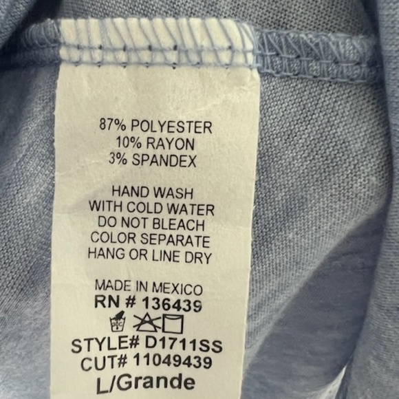 SJS T-Shirt Anchor Dress Embellished Light Blue L - Picture 4 of 6